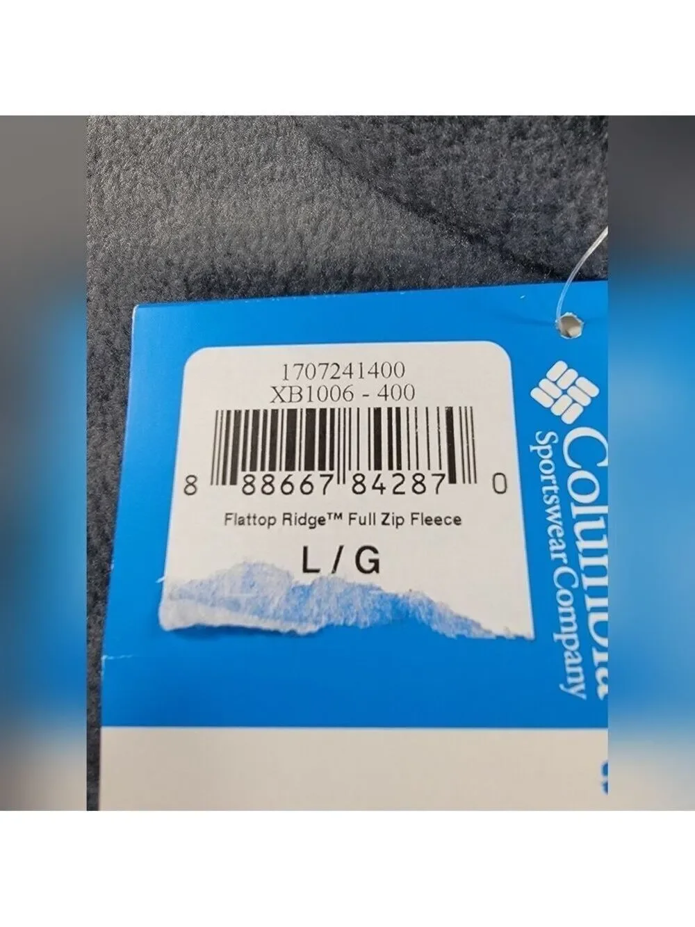 NEW Columbia Flattop Ridge Fleece Jacket Full Zip Blue Youth Large Mock Neck NWT